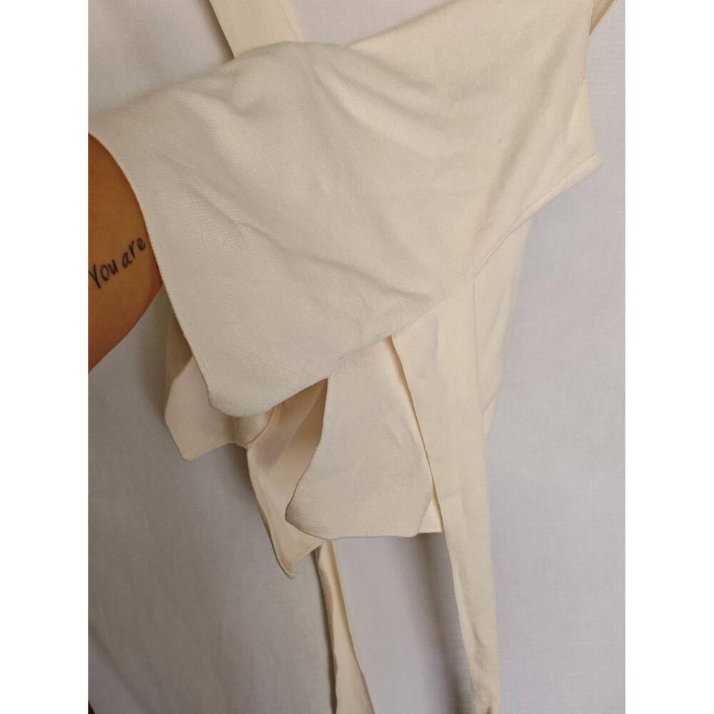 Anthropologie Harlow Knit Tank Cream Off‎ White Large L Tie Detail - Picture 6 of 10